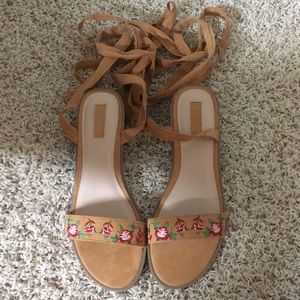 Embroidered sandals